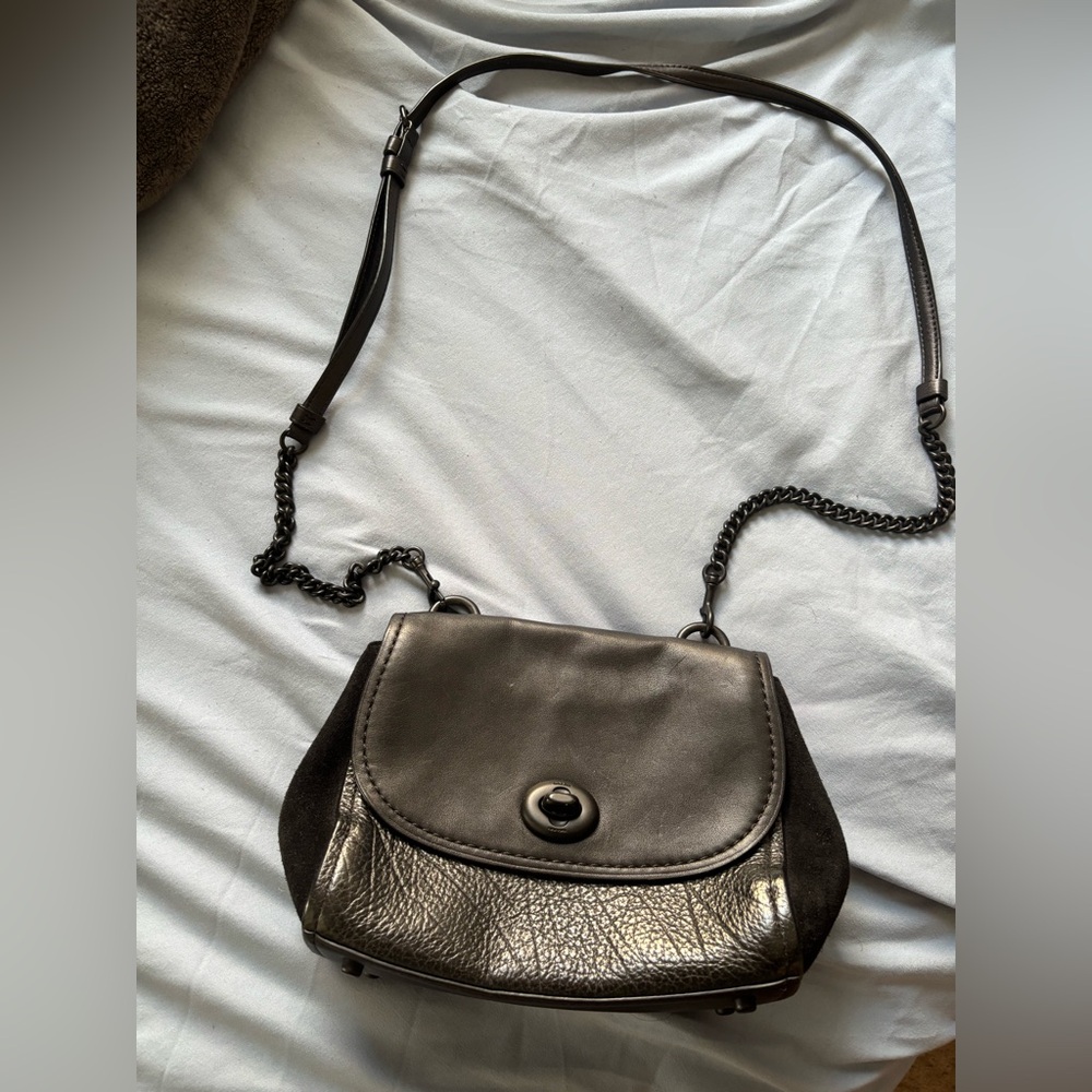 Coach Black Leather Crossbody Bag - Picture 8 of 11
